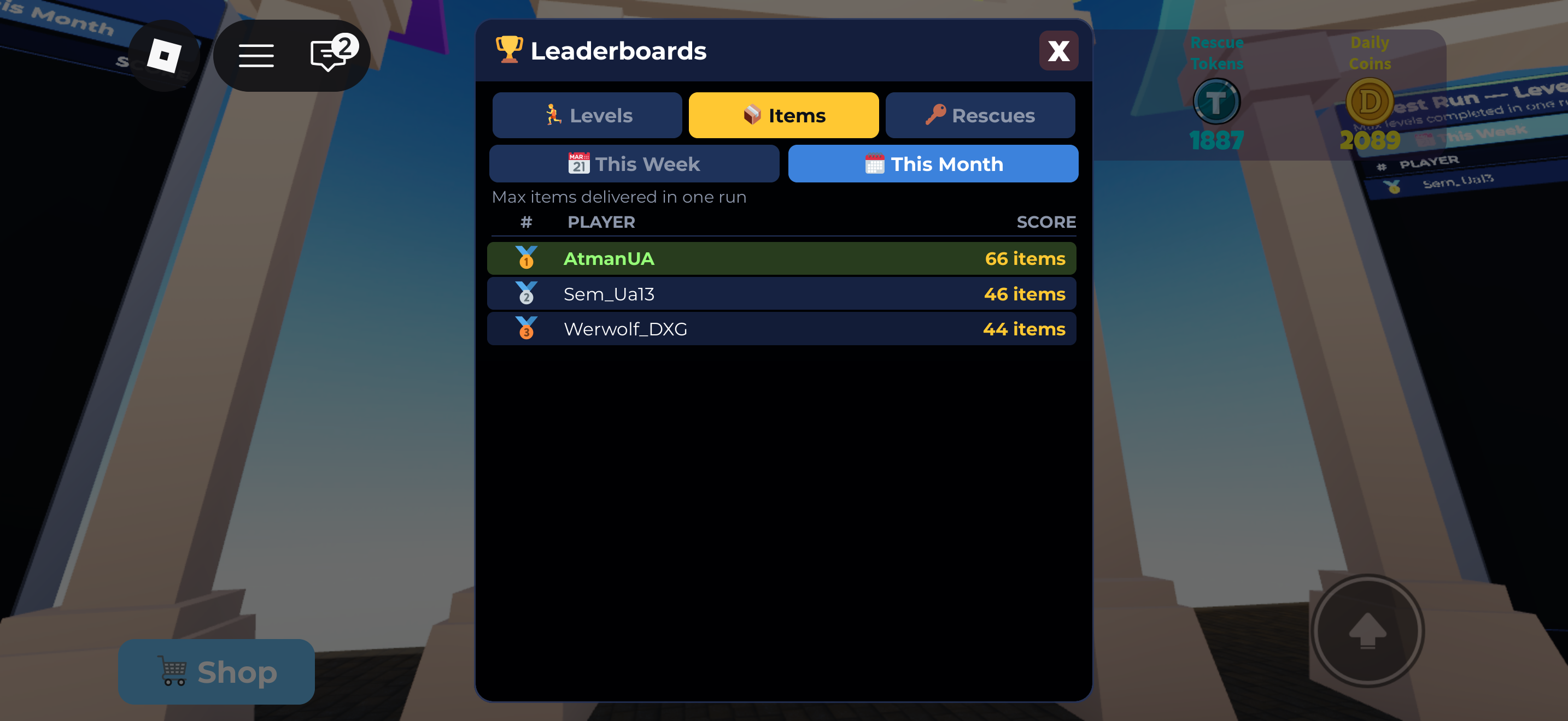 Items board